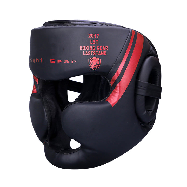 Premium Kickboxing Helmet – Full Face Muay Thai, MMA, Karate, Sanda Training Headgear, PU Leather, Protective Guard for Men & Women, Adjustable Sizes S/M/L