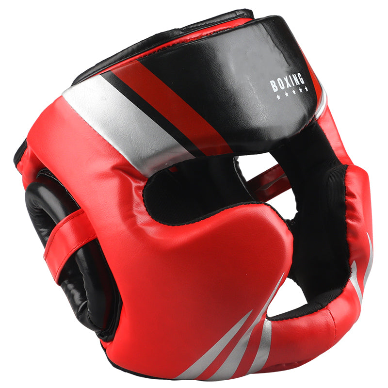 Premium Kickboxing Helmet – Full Face Muay Thai, MMA, Karate, Sanda Training Headgear, PU Leather, Protective Guard for Men & Women, Adjustable Sizes S/M/L