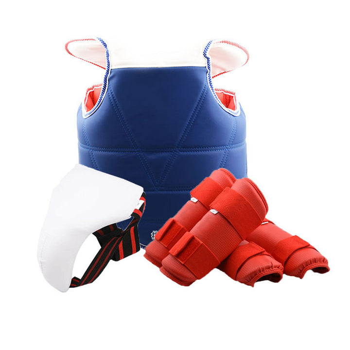 Premium ITF Taekwondo Sparring Gear Set – Helmet, Leg, Arm & Chest Protection, Karate Boxing Uniform, Professional Martial Arts Equipment for Team Training