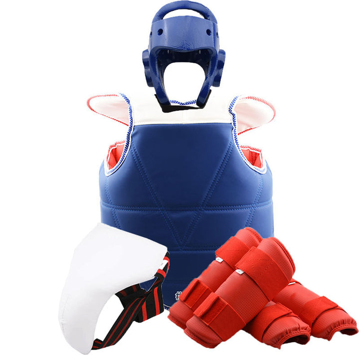 Premium ITF Taekwondo Sparring Gear Set – Helmet, Leg, Arm & Chest Protection, Karate Boxing Uniform, Professional Martial Arts Equipment for Team Training