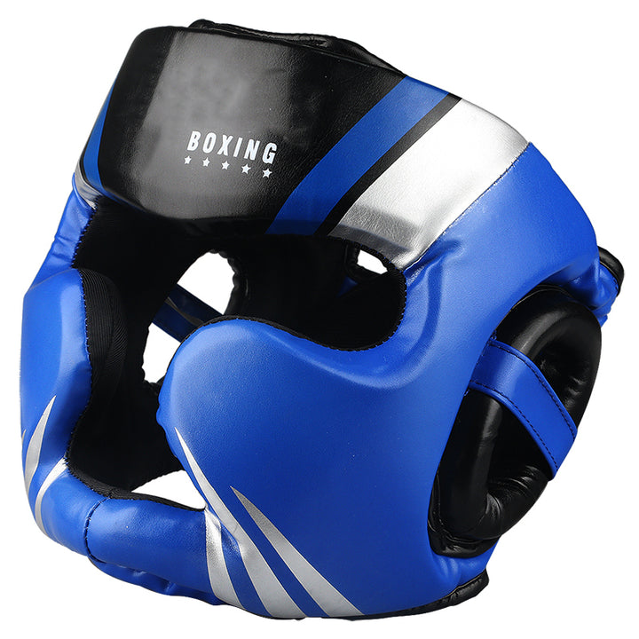 Premium Kickboxing Helmet – Full Face Muay Thai, MMA, Karate, Sanda Training Headgear, PU Leather, Protective Guard for Men & Women, Adjustable Sizes S/M/L