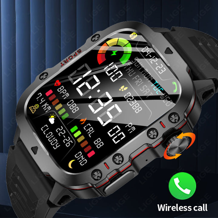 Premium Men's Smartwatch – Full Circle Touch, Bluetooth Call, IP67 Waterproof, Fitness & Health Tracking, 1.3" HD Screen, Multi-Sport Modes
