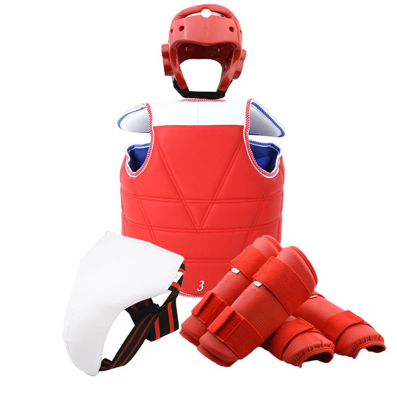 Premium ITF Taekwondo Sparring Gear Set – Helmet, Leg, Arm & Chest Protection, Karate Boxing Uniform, Professional Martial Arts Equipment for Team Training