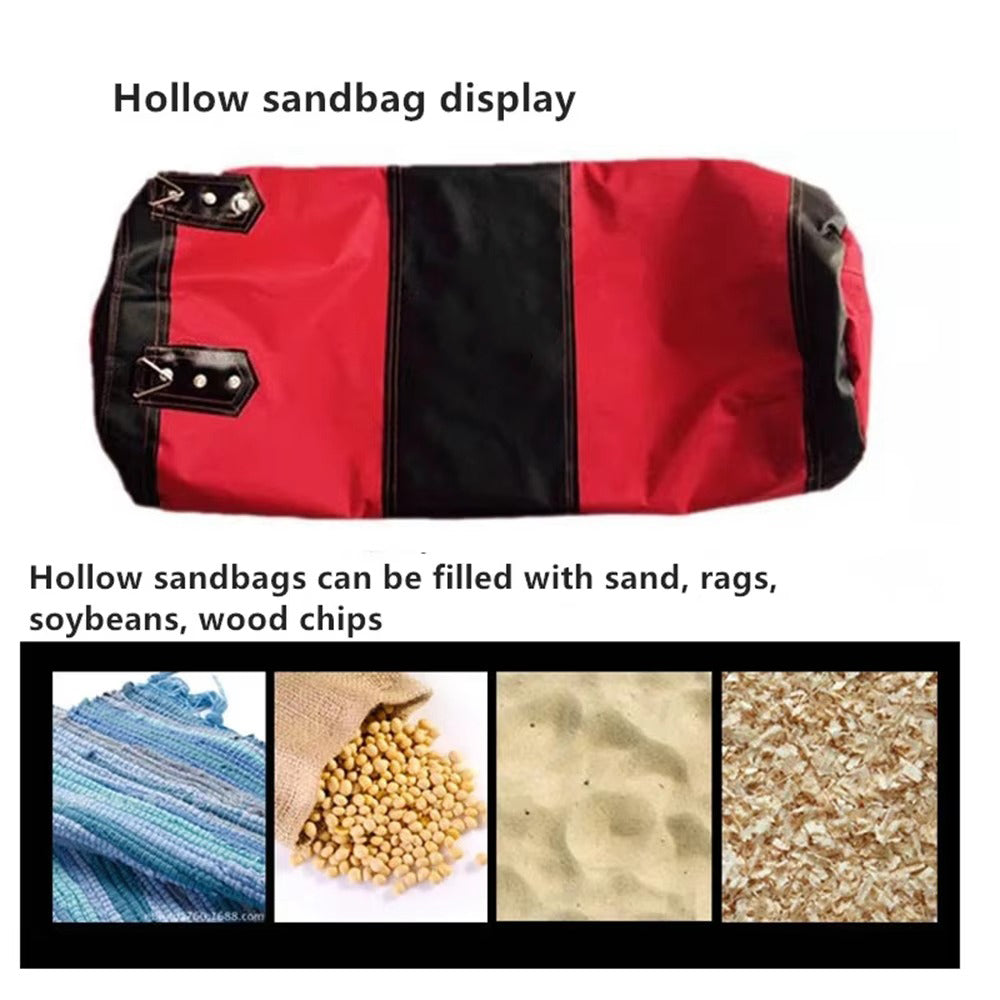 Premium Heavy Punching Sandbag – Durable Boxing Bag with Metal Chain Hook – Kick, Karate, Taekwondo Training – Includes Boxing Gloves, Wrist & Foot Guards, Shock-Absorbing Foam