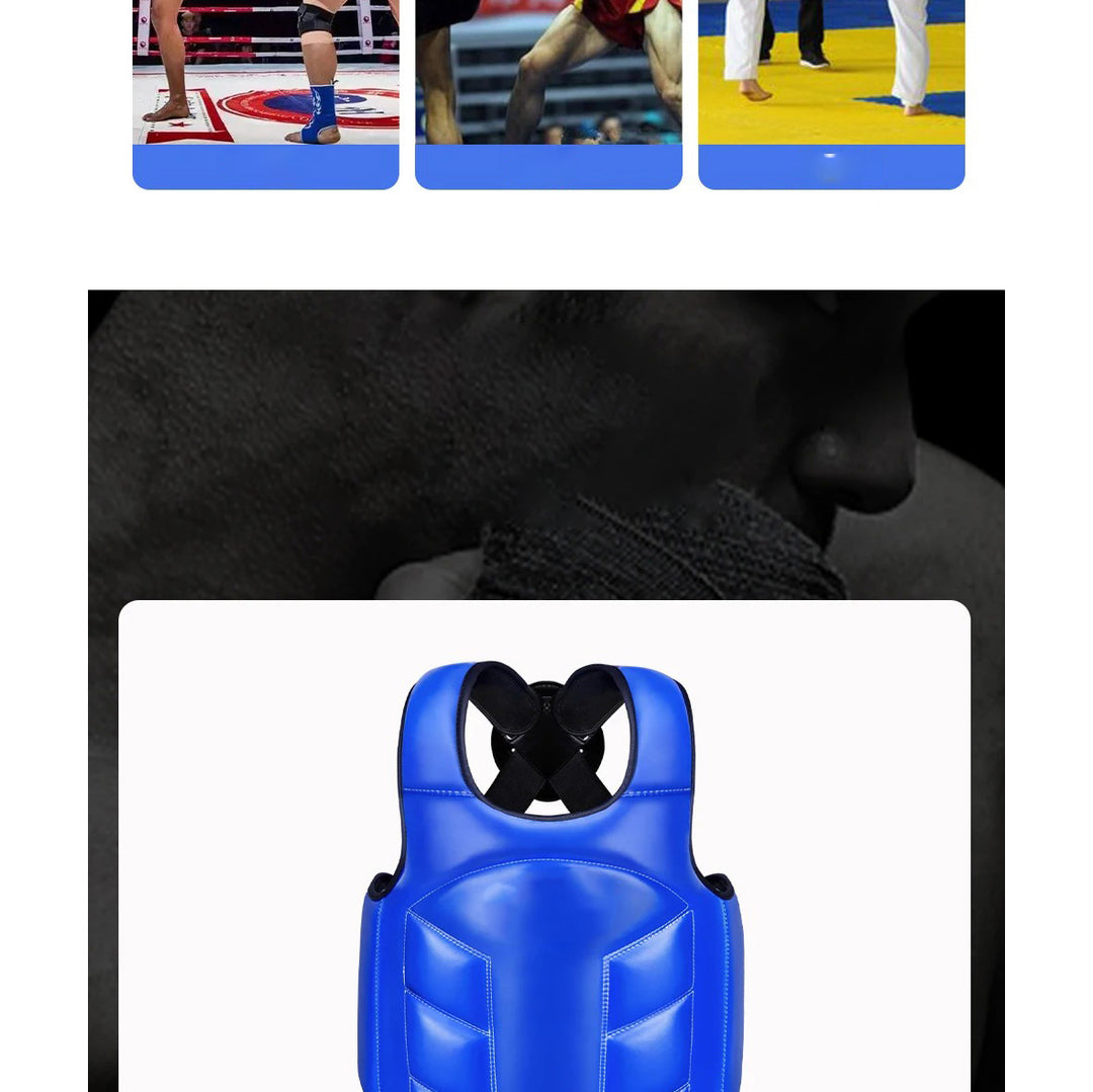 Premium Boxing Chest Guard – Reversible Rib Shield Protector for MMA, Taekwondo, Kickboxing & Martial Arts – Body Vest for Training, Target Practice, and Sanda