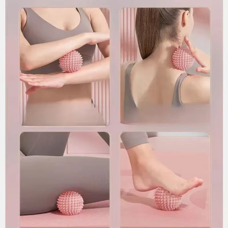 Premium PVC Spiky Massage Ball for Trigger Point Therapy, Pain Relief, and Plantar Fasciitis Treatment, 6cm Hedgehog Massage Ball for Foot & Hand Muscle Recovery