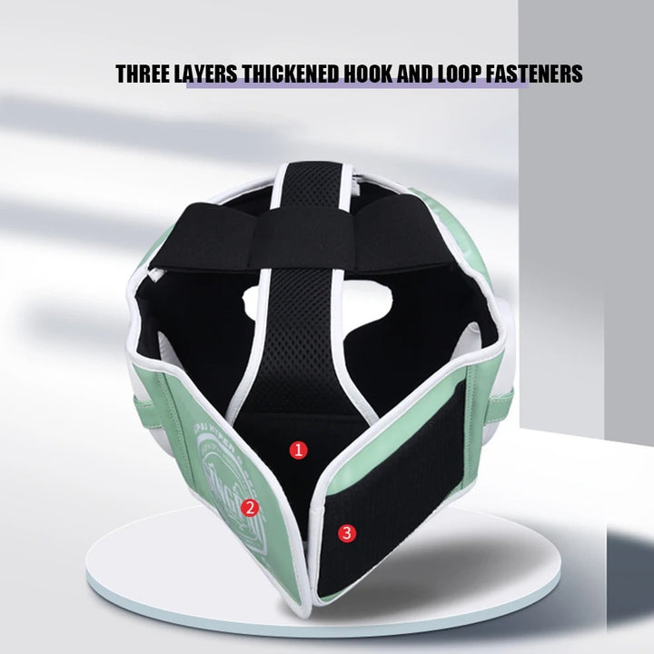 Premium Kickboxing Helmet – MMA Headgear, Karate, Muay Thai, Boxing, Sanda Training Protection for Adults & Kids, Adjustable, Comfortable & Durable