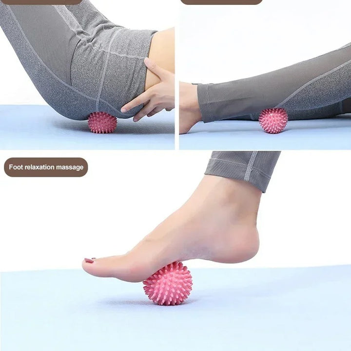 Premium PVC Spiky Massage Ball for Trigger Point Therapy, Pain Relief, and Plantar Fasciitis Treatment, 6cm Hedgehog Massage Ball for Foot & Hand Muscle Recovery