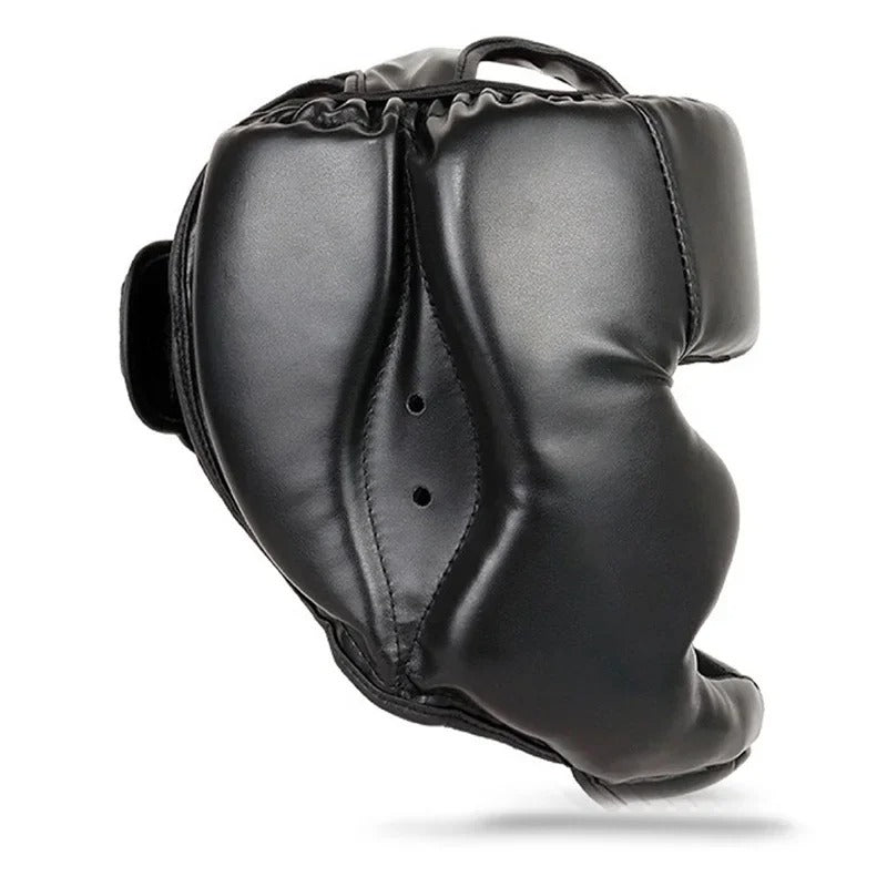Premium Boxing Headgear for Children & Adults – Karate, Muay Thai, MMA, Sanda Training Safety Helmet, PU Leather, Adjustable Sizes (30-60cm)