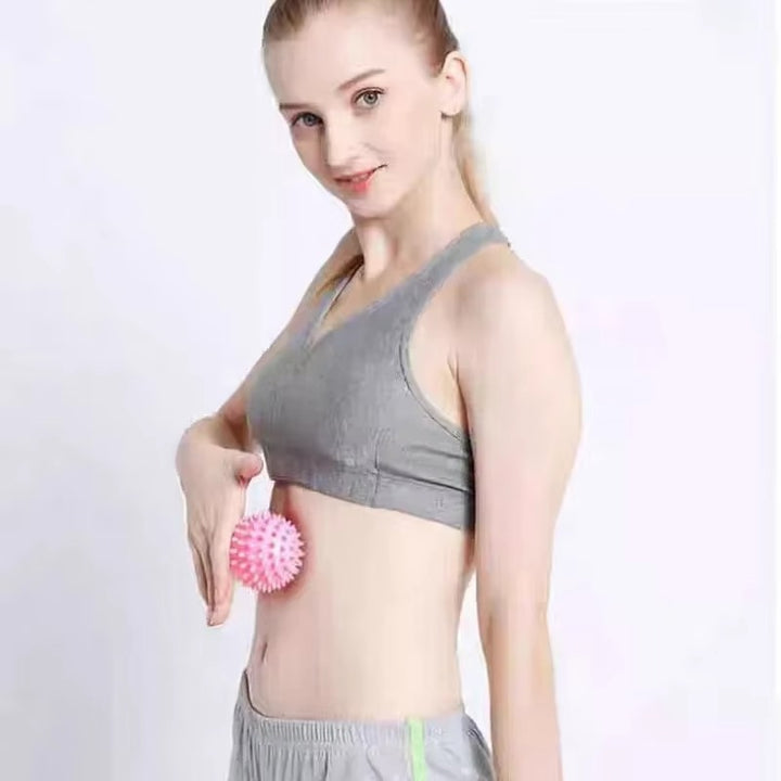 Premium PVC Spiky Massage Ball for Trigger Point Therapy, Pain Relief, and Plantar Fasciitis Treatment, 6cm Hedgehog Massage Ball for Foot & Hand Muscle Recovery