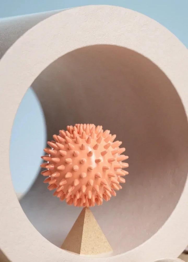Premium PVC Spiky Massage Ball for Trigger Point Therapy, Pain Relief, and Plantar Fasciitis Treatment, 6cm Hedgehog Massage Ball for Foot & Hand Muscle Recovery