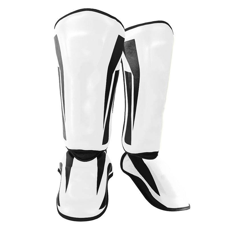 Premium Kickboxing Shin Guard Pads – Muay Thai, Boxing, MMA Leg Protector, Sanda, Wushu, Taekwondo Ankle Guards for Men & Women, EVA Soft PU Leather, Sizes S/M/L