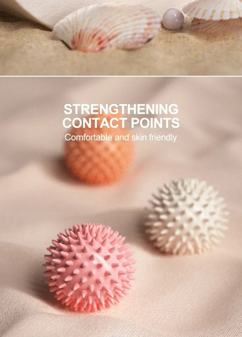 Premium PVC Spiky Massage Ball for Trigger Point Therapy, Pain Relief, and Plantar Fasciitis Treatment, 6cm Hedgehog Massage Ball for Foot & Hand Muscle Recovery