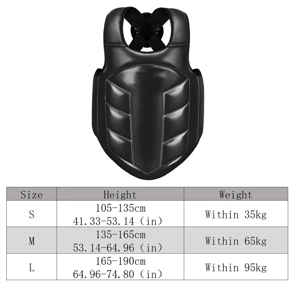 Premium Boxing Chest Guard – Reversible Rib Shield Protector for MMA, Taekwondo, Kickboxing & Martial Arts – Body Vest for Training, Target Practice, and Sanda