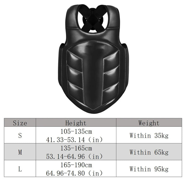 Premium Boxing Chest Guard – Reversible Rib Shield Protector for MMA, Taekwondo, Kickboxing & Martial Arts – Body Vest for Training, Target Practice, and Sanda
