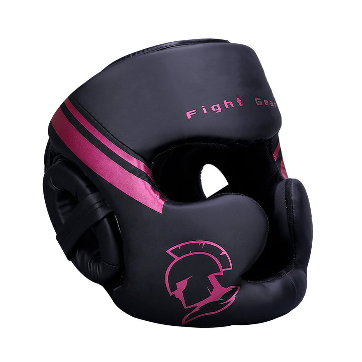 Premium Kickboxing Helmet – Full Face Muay Thai, MMA, Karate, Sanda Training Headgear, PU Leather, Protective Guard for Men & Women, Adjustable Sizes S/M/L