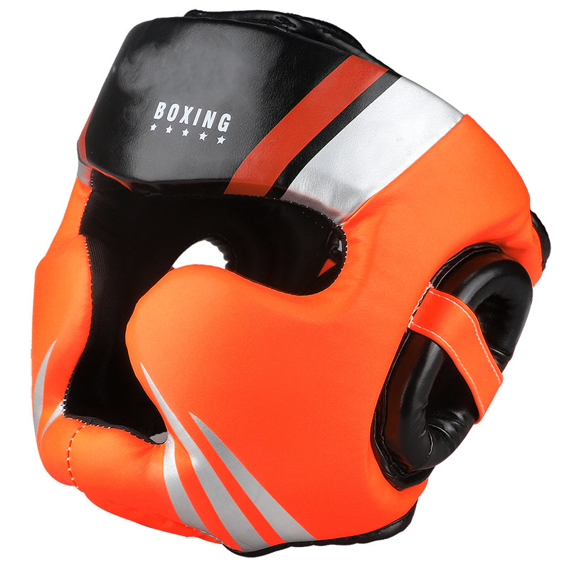 Premium Kickboxing Helmet – Full Face Muay Thai, MMA, Karate, Sanda Training Headgear, PU Leather, Protective Guard for Men & Women, Adjustable Sizes S/M/L