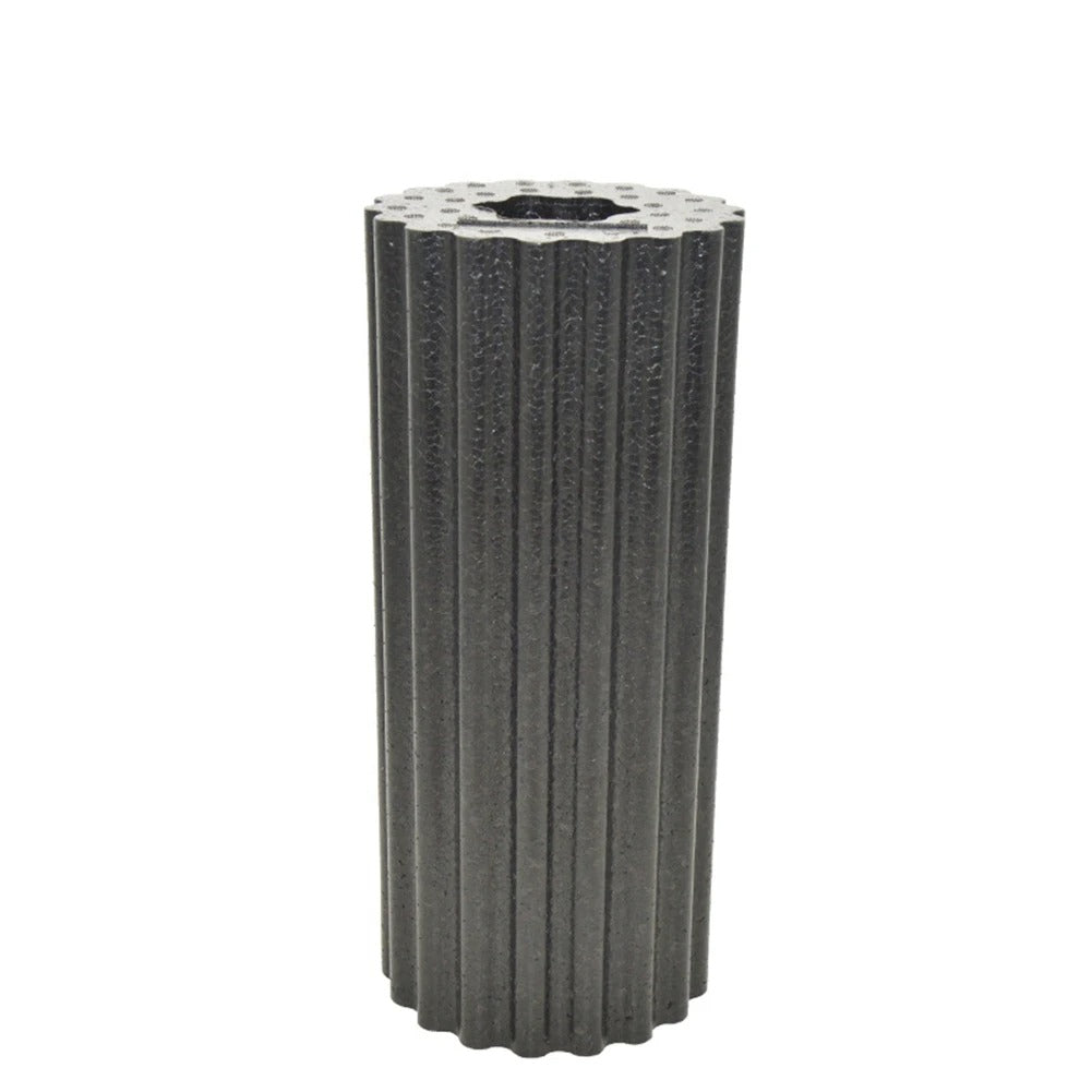 Premium EPP Foam Roller for Muscle Relaxation, Yoga Column, High Hardness, Hollow Shaft, Lean Leg Fitness, Plum Shaped Design, Smooth Surface, Black & Red, 30x15x15cm