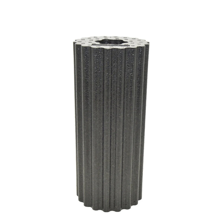 Premium EPP Foam Roller for Muscle Relaxation, Yoga Column, High Hardness, Hollow Shaft, Lean Leg Fitness, Plum Shaped Design, Smooth Surface, Black & Red, 30x15x15cm