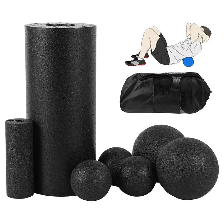 Premium Foam Roller Set for Muscle Recovery, Yoga, and Fascia Release, High-Density EPP Back Roller Massage Balls for Men & Women, 3/5 PCS Fitness Equipment for Flexibility and Pain Relief