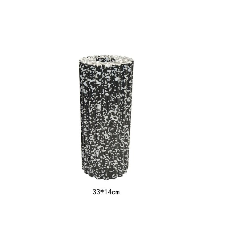 Premium EPP Foam Roller for Muscle Relaxation, Yoga Column, High Hardness, Hollow Shaft, Lean Leg Fitness, Plum Shaped Design, Smooth Surface, Black & Red, 30x15x15cm