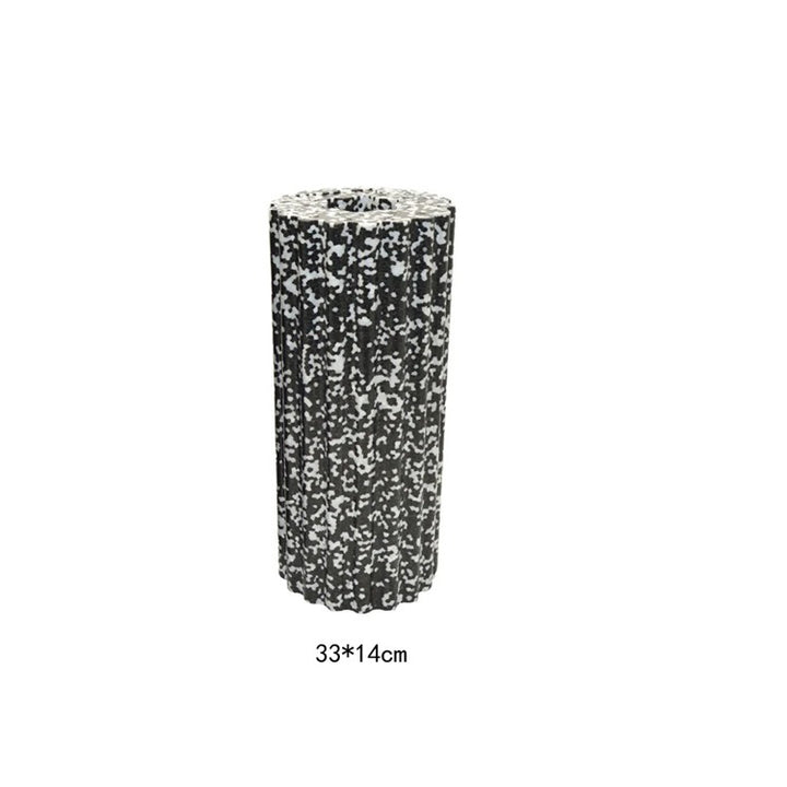 Premium EPP Foam Roller for Muscle Relaxation, Yoga Column, High Hardness, Hollow Shaft, Lean Leg Fitness, Plum Shaped Design, Smooth Surface, Black & Red, 30x15x15cm