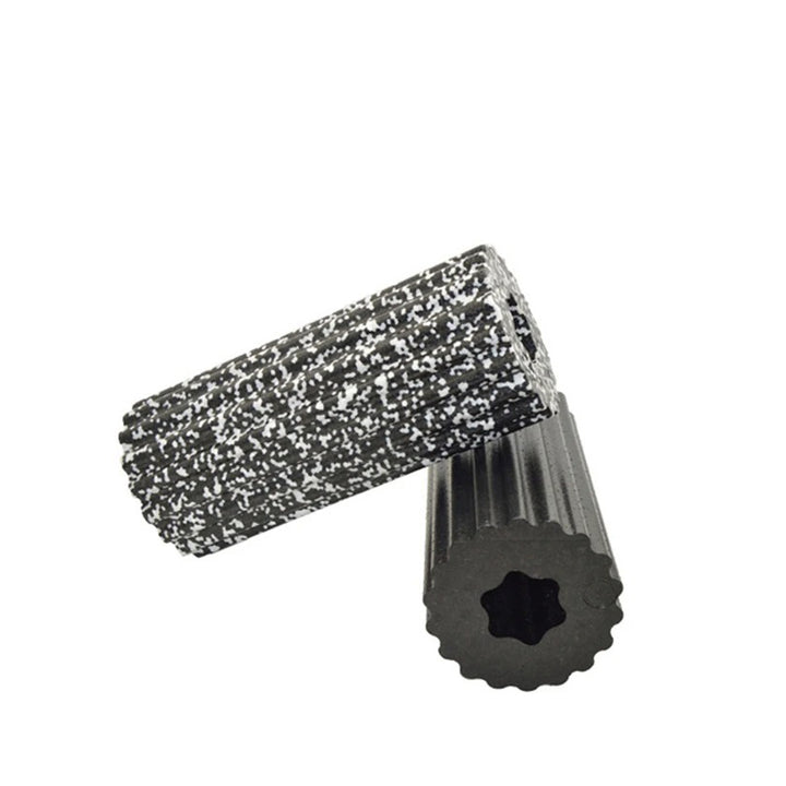 Premium EPP Foam Roller for Muscle Relaxation, Yoga Column, High Hardness, Hollow Shaft, Lean Leg Fitness, Plum Shaped Design, Smooth Surface, Black & Red, 30x15x15cm