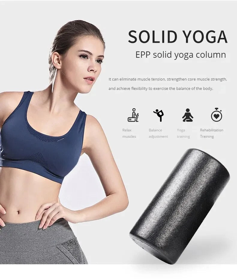 Premium High-Density Foam Roller for Back Stretching, Yoga, Pilates & Muscle Recovery, Firm Full-Body Athletic Massage Tool for Post-Workout Flexibility, Deep Tissue Therapy, 36x6 inch