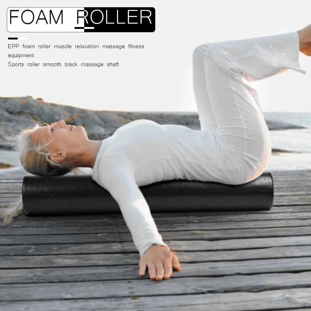 Premium High-Density Foam Roller for Back Stretching, Yoga, Pilates & Muscle Recovery, Firm Full-Body Athletic Massage Tool for Post-Workout Flexibility, Deep Tissue Therapy, 36x6 inch