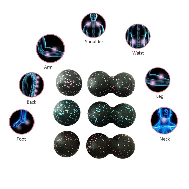 Premium EPP Lacrosse Myofascia Peanut Massage Ball for Pain Relief, High-Density Yoga Ball for Fitness, Body Fascia Exercise, Lightweight Trigger Point Therapy, Muscle Recovery