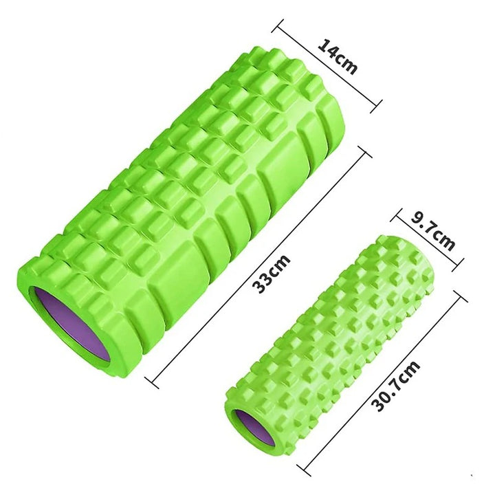 Premium Yoga Foam Roller for Muscle Recovery and Back Massage, 33*14cm Grid Axis Design, High-Density Foam, Ideal for Muscle Pain Relief, Flexibility Training, and Myofascial Release