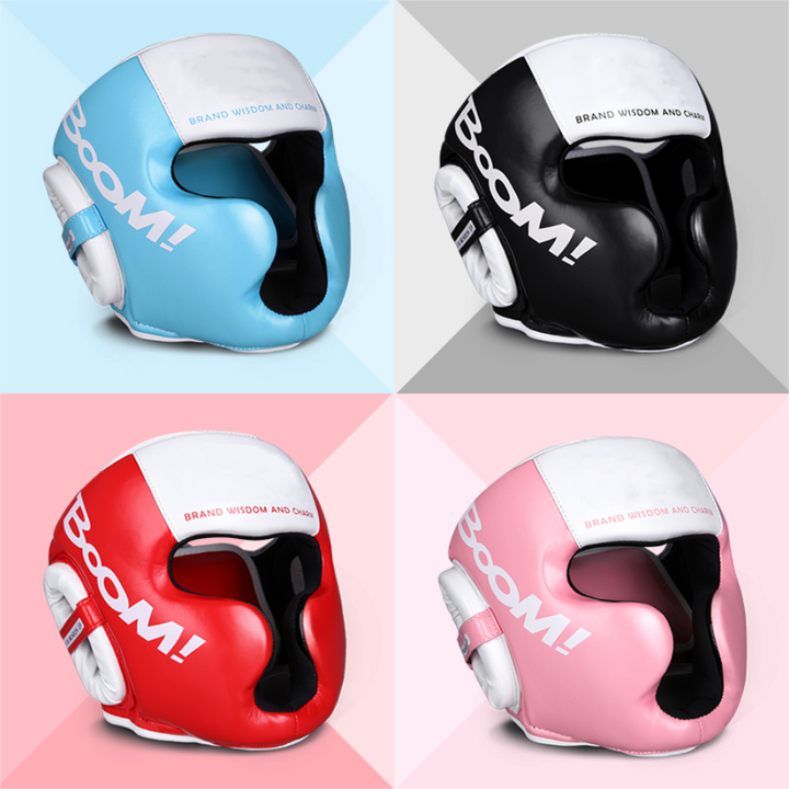Premium Kickboxing Helmet – MMA Headgear, Karate, Muay Thai, Boxing, Sanda Training Protection for Adults & Kids, Adjustable, Comfortable & Durable