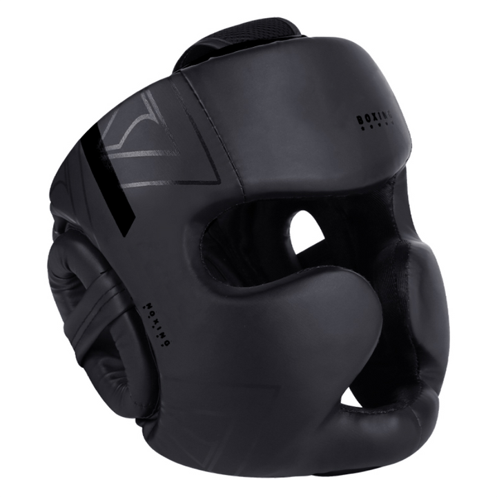 Premium Kickboxing Helmet – Full Face Muay Thai, MMA, Karate, Sanda Training Headgear, PU Leather, Protective Guard for Men & Women, Adjustable Sizes S/M/L