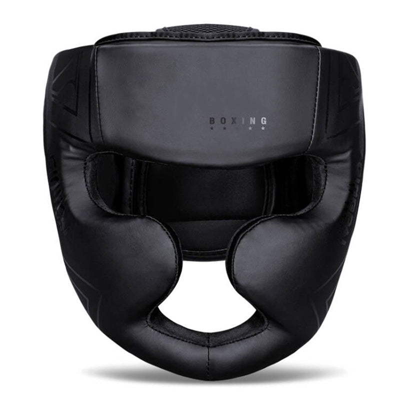 Premium Kickboxing Helmet – Full Face Muay Thai, MMA, Karate, Sanda Training Headgear, PU Leather, Protective Guard for Men & Women, Adjustable Sizes S/M/L