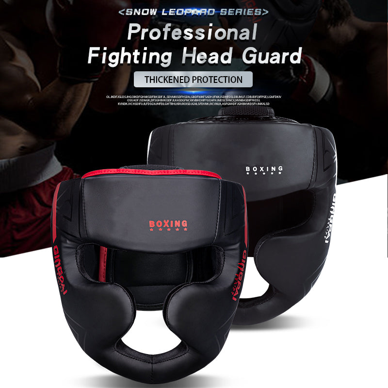 Premium Kickboxing Helmet – Full Face Muay Thai, MMA, Karate, Sanda Training Headgear, PU Leather, Protective Guard for Men & Women, Adjustable Sizes S/M/L