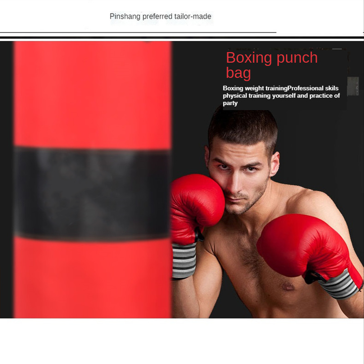 Premium Heavy Punching Sandbag – Durable Boxing Bag with Metal Chain Hook – Kick, Karate, Taekwondo Training – Includes Boxing Gloves, Wrist & Foot Guards, Shock-Absorbing Foam