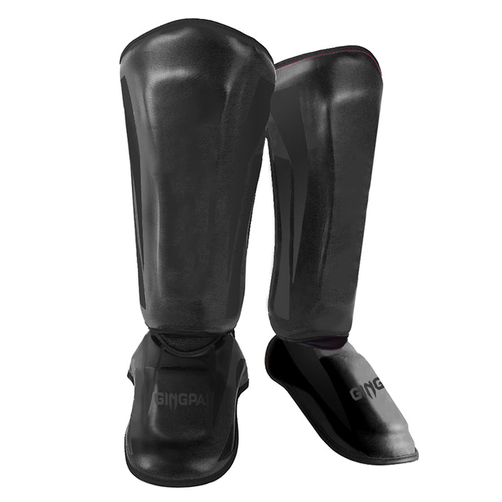 Premium Kickboxing Shin Guard Pads – Muay Thai, Boxing, MMA Leg Protector, Sanda, Wushu, Taekwondo Ankle Guards for Men & Women, EVA Soft PU Leather, Sizes S/M/L