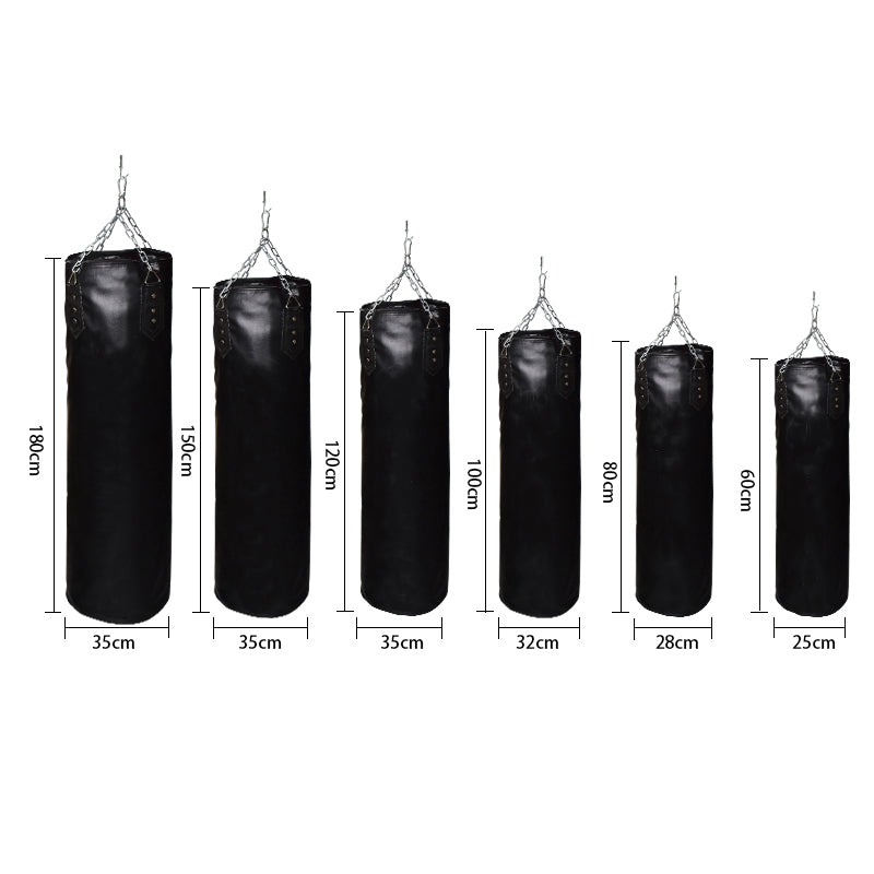 Premium Boxing Sandbag – High-Quality PU Punching Bag for Adult Practice – Durable Taekwondo, Karate & Thai Boxing Training – Includes Strong Metal Chain, Zipper Seal & Multiple Sizes