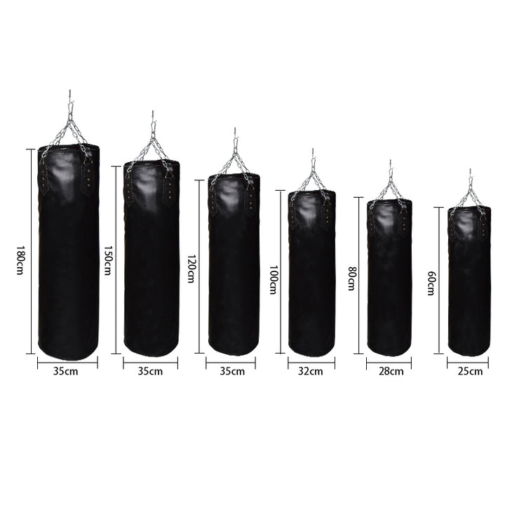 Premium Boxing Sandbag – High-Quality PU Punching Bag for Adult Practice – Durable Taekwondo, Karate & Thai Boxing Training – Includes Strong Metal Chain, Zipper Seal & Multiple Sizes