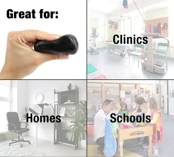 Premium Stress Relief Hand Putty Set – 4 Pcs Soft & Stretchy Silicone Therapy Putty for Finger Training, Decompression, and Children's Gifts – Non-Sticky, Bounceable & Durable - StrengthXPhysiotherapy