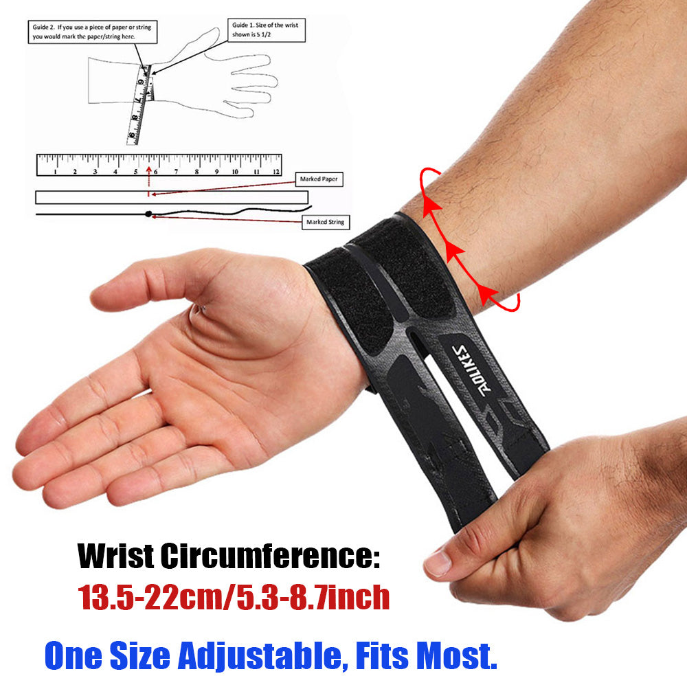 Premium Ultra-Thin Compression Wrist Brace – Adjustable Wrist Straps for Workout, Tennis, Weightlifting, Carpal Tunnel,  