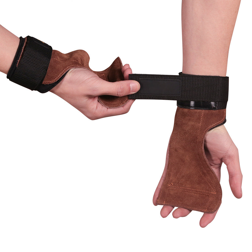 Premium Cowhide Gym Grips - Palm Guards & Protectors for Weightlifting, Gymnastics & Fitness Training - Durable Workout 