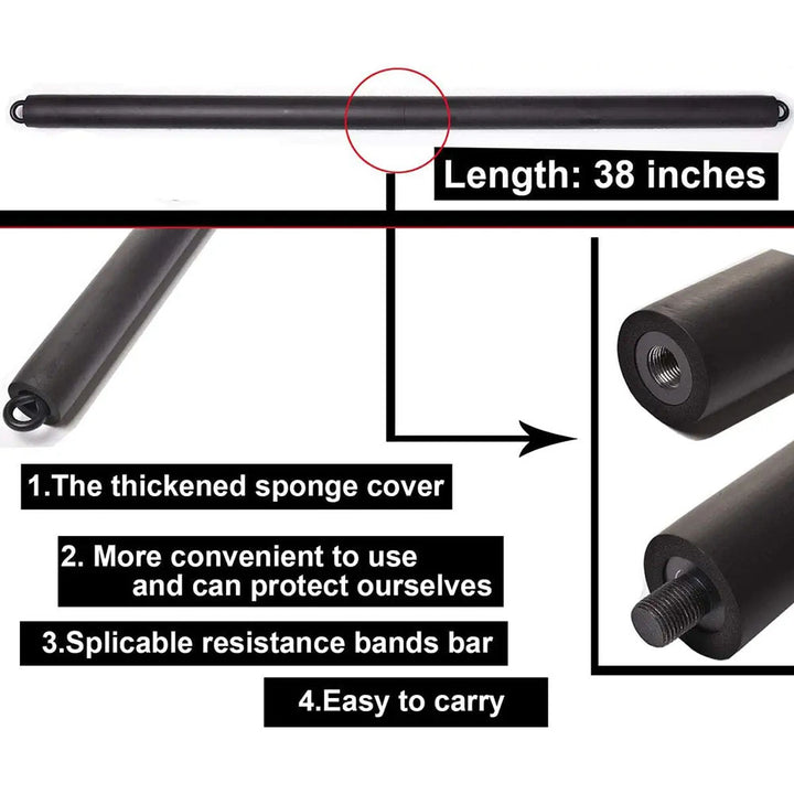 Premium Pilates Stick – Adjustable Yoga Exercise Bar for Strength Training, Home Gym Kit, Muscle Workout Equipment,