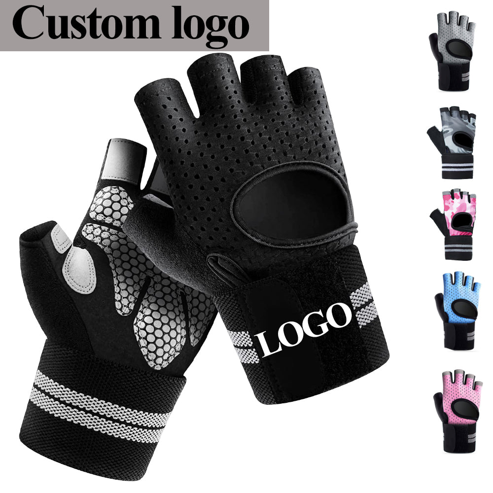 Premium Half Finger Gloves for Gym & Cycling - Anti-Slip Gel Pad Workout Gloves for Men & Women, Fingerless Fitness Gloves,