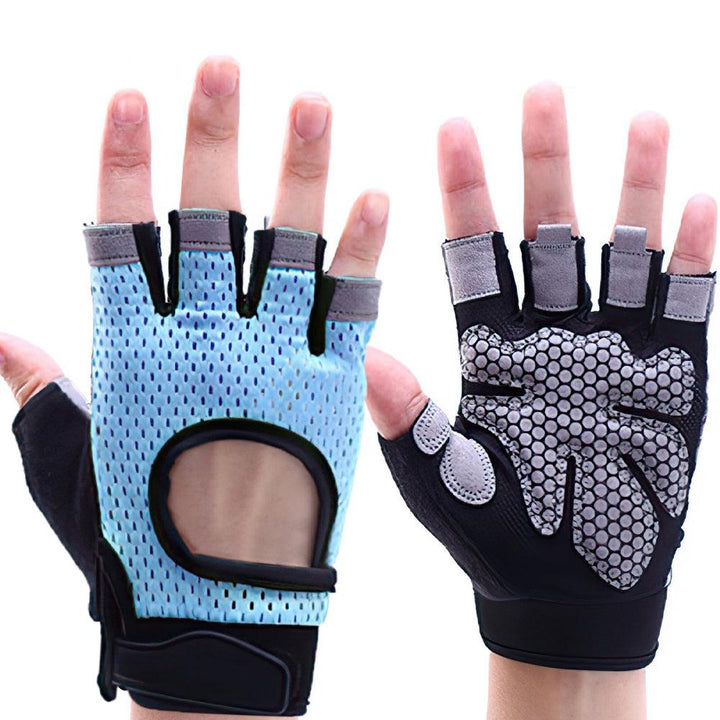 Premium Half Finger Gloves for Gym & Cycling - Anti-Slip Gel Pad Workout Gloves for Men & Women, Fingerless Fitness Gloves,