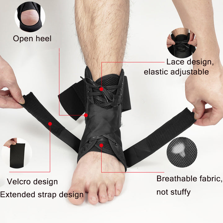 Premium Adjustable Ankle Brace - Compression Support Strap for Pain Relief, Elastic Ankle Guard for Basketball and Sports 