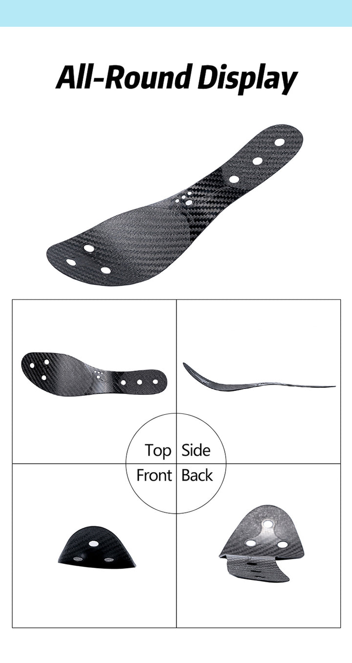 Premium Carbon Fiber Insoles for Running - Full Palm Arch Support, Strong Boost, Enhanced Stability, Anti-Torsion for 
