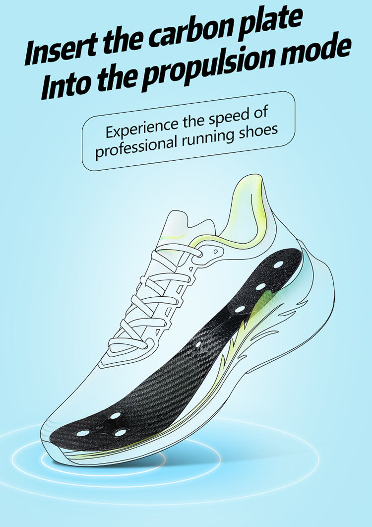 Premium Carbon Fiber Insoles for Running - Full Palm Arch Support, Strong Boost, Enhanced Stability, Anti-Torsion for 