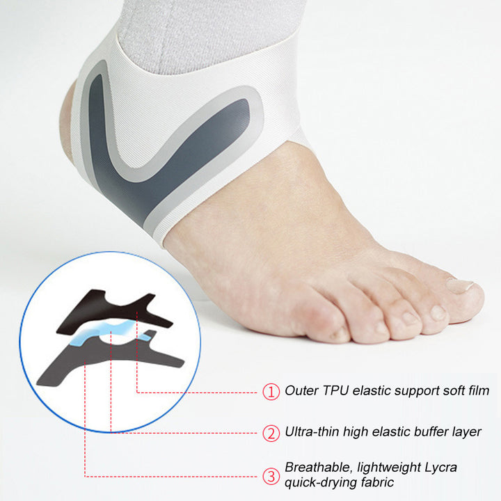 Premium Adjustable Compression Ankle Sleeve – Elastic Support Brace for Foot Protection, Anti-Sprain Guard, Breathable