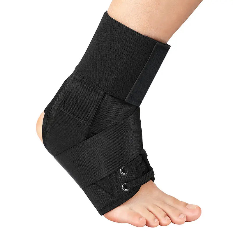 Premium Adjustable Ankle Brace Support for Sports - Lace Up Stabilizer Straps for Sprained Foot - Compression Sleeve - Availa